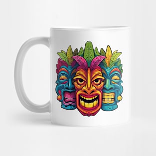 Three Tiki Masks Mug